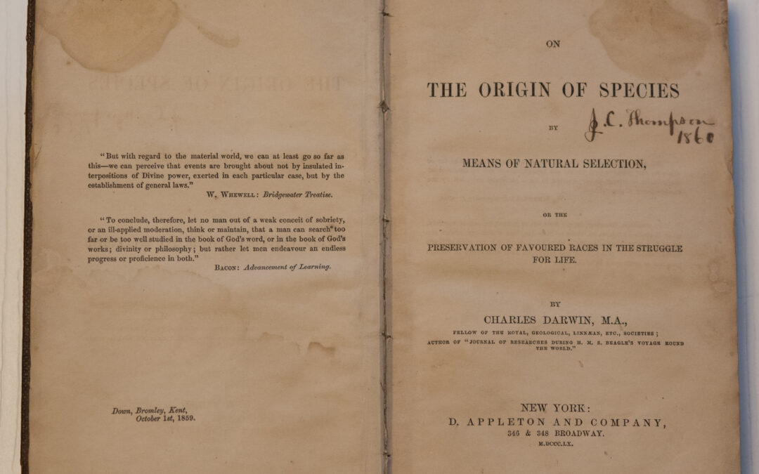 Darwin: "Origin of Species" First American Edition