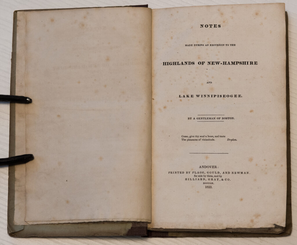1st Book About White Mountains of New Hampshire